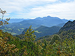 Links das Tennengebirge, rechts der Hohe Göll