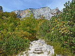 Wir wandern weiter auf die Felswände zu