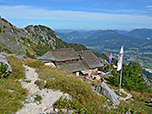 Blick zurück zur Toni-Lenz-Hütte