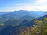 Rechts vom Hohen Göll zeigt sich im Hintergrund der Hochkönig