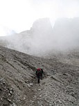 Die Furchetta verbirgt sich noch im Nebel