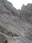 Die Salieresscharte trennt den Sass Rigais von der Furchetta