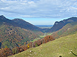 Blick hinunter ins Priental Richtung Aschau
