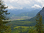 Immer wieder der Blick Richtung Wettersteingebirge