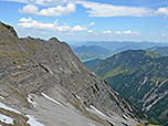 Blick über den Sylvensteinspeicher zum Mangfallgebirge