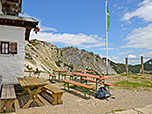 Die Terrasse der Tölzer Hütte