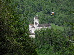 Die Aussicht auf das Schloss Hohenaschau