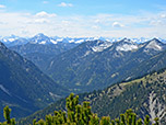 Blick Richtung Lechtaler und Allgäuer Alpen