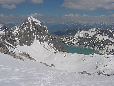 Blick zurück zum Aufstiegsweg