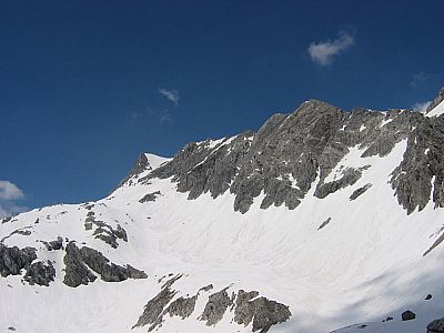 Blick nach rechts, in der Mitte der Felsenkopf