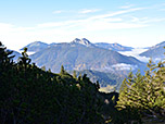 Blick während des Abstiegs zu Roß- und Buchstein...