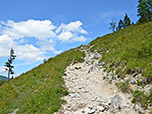Der Pfad wird steiniger