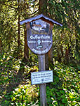 Schild am Parkplatz Köglboden bei Achenkirch