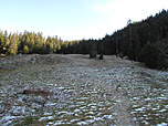 Über eine Wiese wandern wir weiter bergauf...