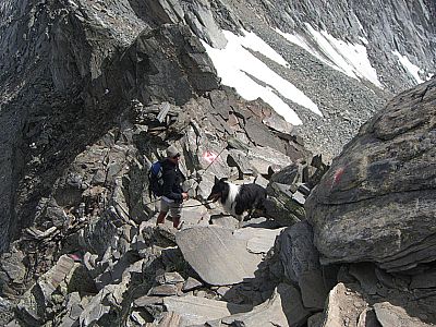 Blick zurück zum finalen Gratabschnitt