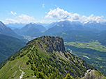 Blick über den Signalkopf Richtung Mittenwald