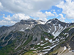 Blick zu Soiernspitze und Reißender Lahnspitze
