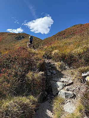 Weiterhin im steilen Gelände...