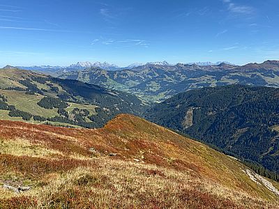 Noch einmal der Blick zu den Loferer und Leoganger Steinbergen