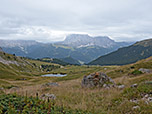 Der Langkofel versteckt sich immer mehr in den Wolken