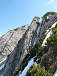 Die schroffen Wände der Seebergspitze