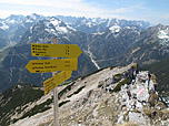 Wegweiser am Gipfel