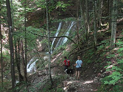 ...zu einem Wasserfall