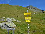 Wegweiser an der Hüüte