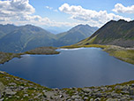 Blick hinunter zum Oberseitsee