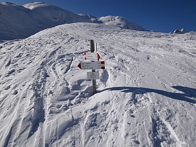 Der Wegweiser am Lago Serodoli  