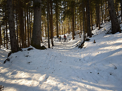 Direkt nach Westen steigen wir weiter auf
