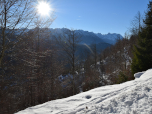 Der Blick nach Süden auf das Karwendelgebirge