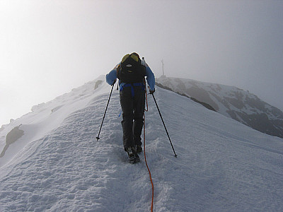 Kurz vor dem Gipfelkreuz