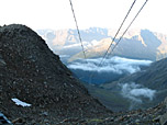 Blick zurück über den Aufstiegsweg
