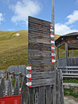 Schilderbaum an der Hütte