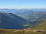 Blick über das Alpbachtal und die Gratlspitze zum Guffert