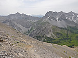 Blick zu Hochnissl und Lamsenspitze...