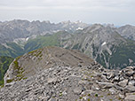 Blick zurück zum Karwendel-Hauptkamm