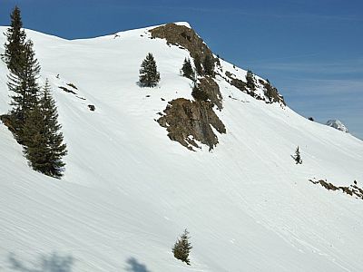 Blick zurück zum Gipfel