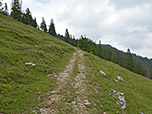 Von der Alm folgen wir dem Weg Richtung Kampenwand