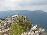 ...hinauf zum Gipfelgrat