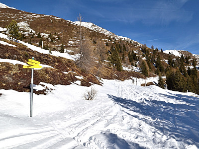 Die Südflanke des Speikboden ist über weite Teile aper