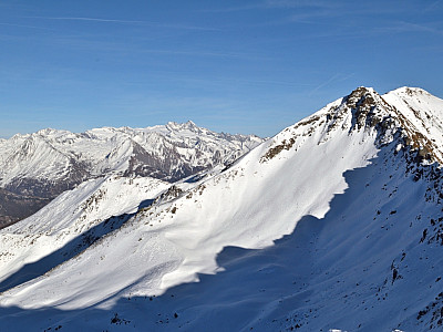 Der Großglockner links vom Donnerstein