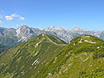 Blick über den Grat zurück zum Spirzinger