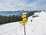 Wegweiser östlich des Spitzsteinhauses