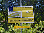 Der Parkplatz des Peter-Kofler-Klettersteigs