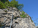 ...geht es die Wand hinauf