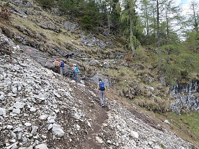 Kurz vor dem Sattel zur Jägerwand...