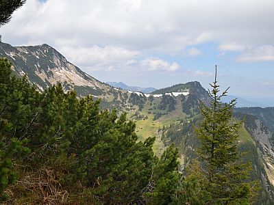 Der Fellalmsattel zwischen Großen und Kleinen Traithen