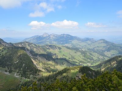 Der Ausblick zum Wendelstein ...